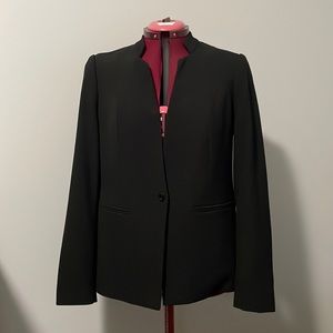 Women’s flat front black blazer